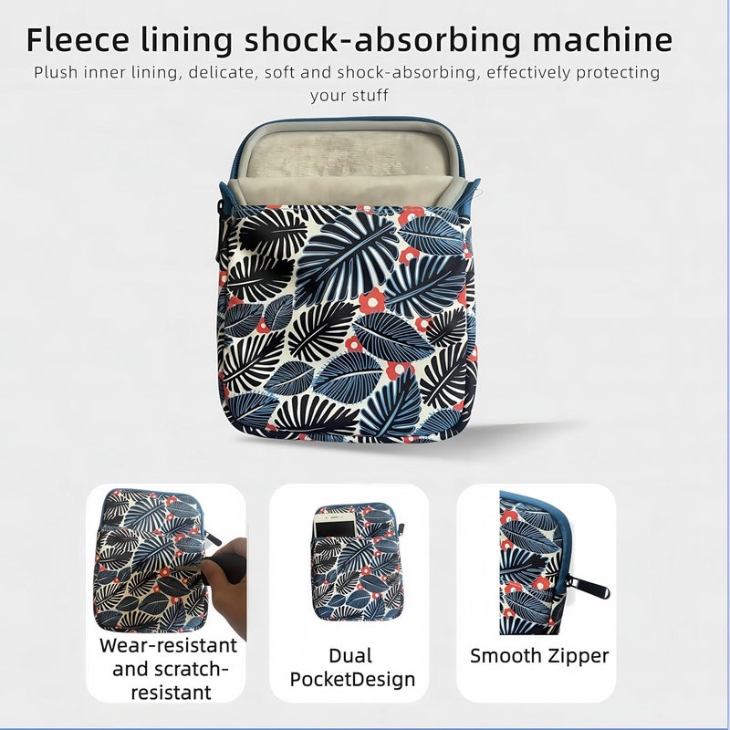 RichMoro Kindle Case, 6-7 inch Nylon Protective Cover, Travel Carrying Bag for Paperwhite 2021, Fire 7 2022, Kindle Oasis (Tortoiseshell Leaf) - Image 4